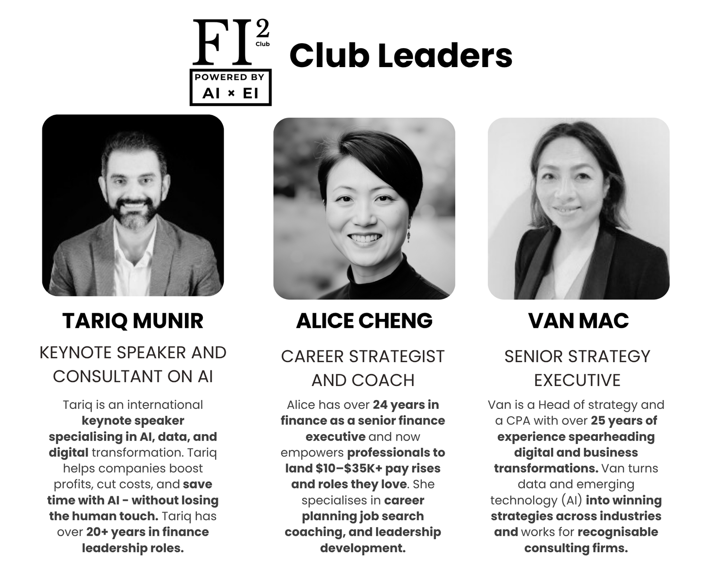Unlock Financial Intelligence (FI) With FI² Club Powered by AI × EI